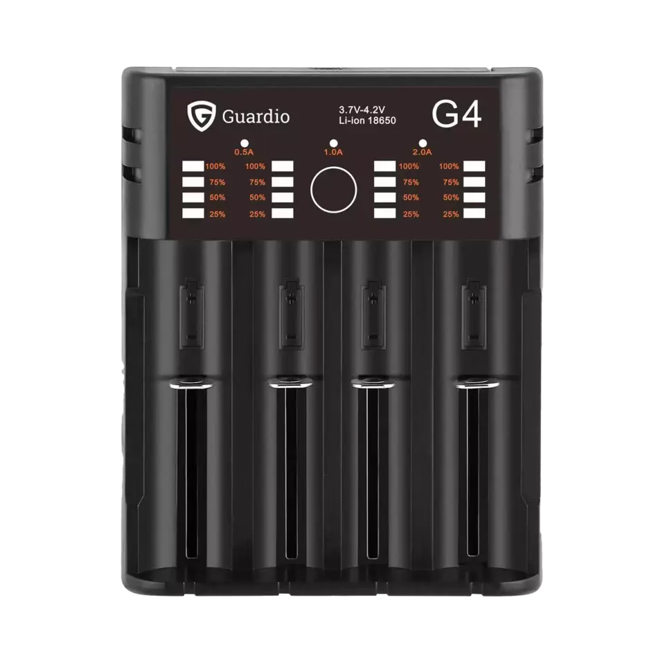 Guardio 1001659001, G4 4-Slot Li-ion Battery Charger, Black, image 1, gallery thumbnail
