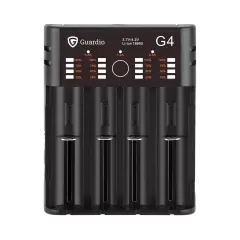 Guardio 1001659001, G4 4-Slot Li-ion Battery Charger, Black