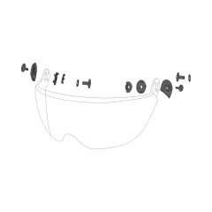 Guardio 1001660001, Theia Helmvisierschrauben, Schwarz