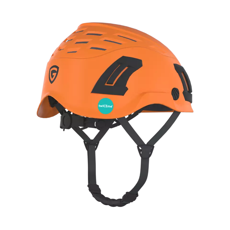 Guardio 1001673811, Armet Fluorescent Safety Helmet, Fluorescent Orange, image 3, gallery thumbnail