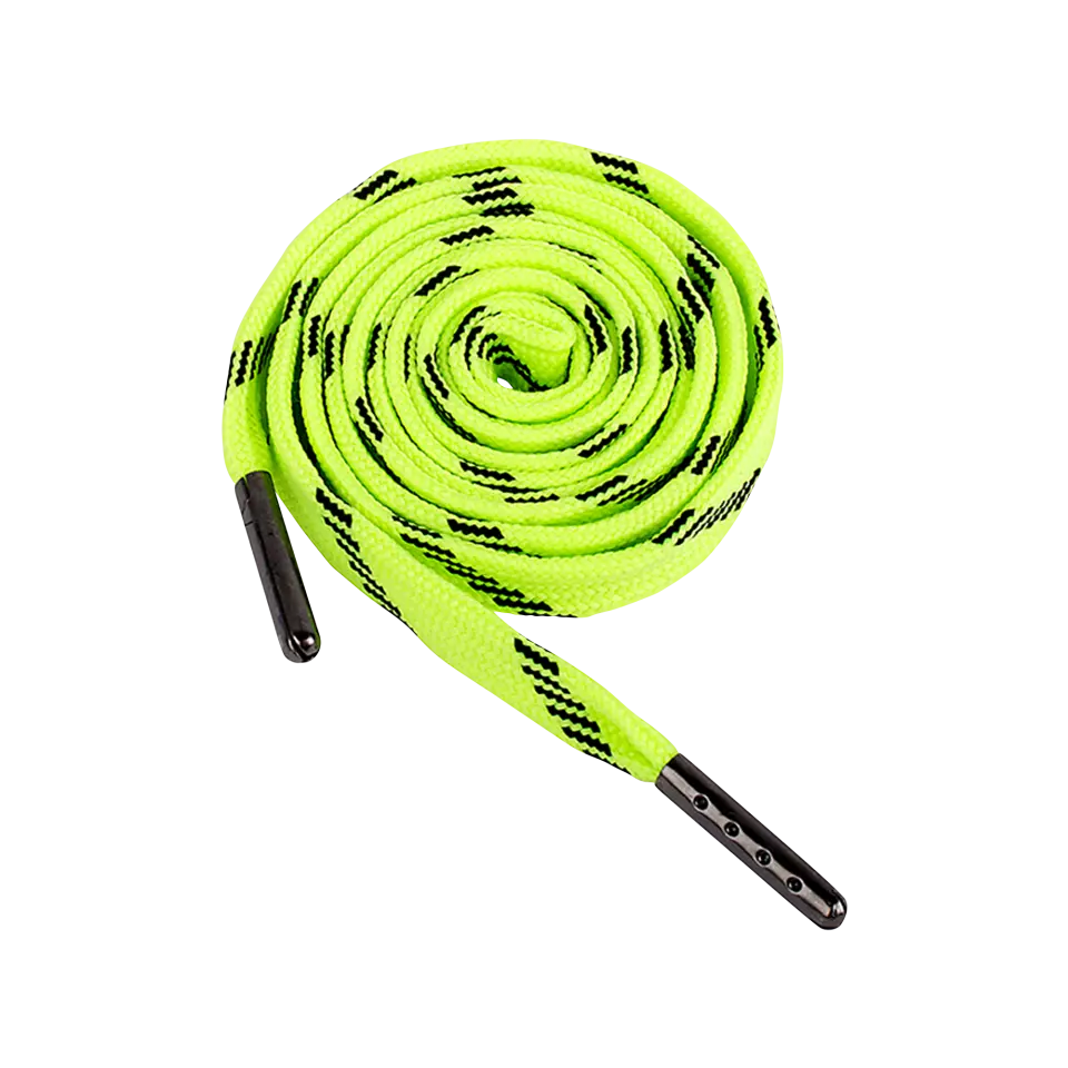 South West 1000955712, String Flat Fluorescent Shoelaces, Yellow/Black, image 1, gallery thumbnail