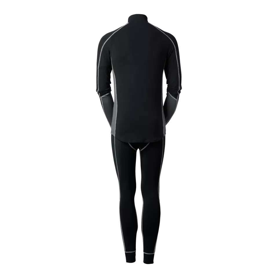 South West 1000399001, Whistler Underwear Set Zip-Neck, Black, image 2, gallery thumbnail