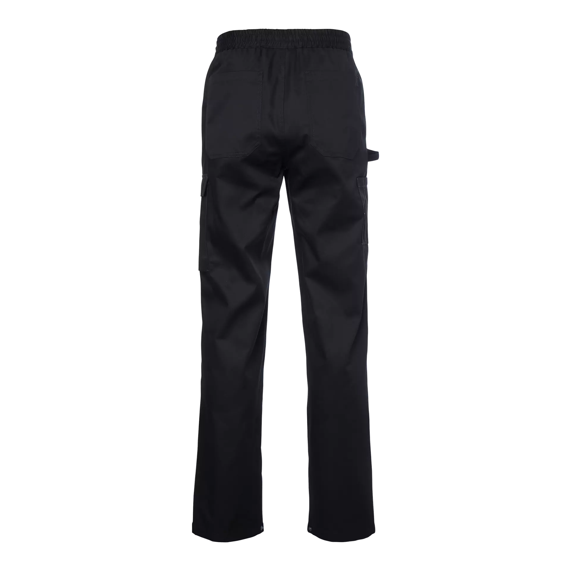 South West 1001776001, Emir Chefs Trousers Elastic Waist, Black, image 2