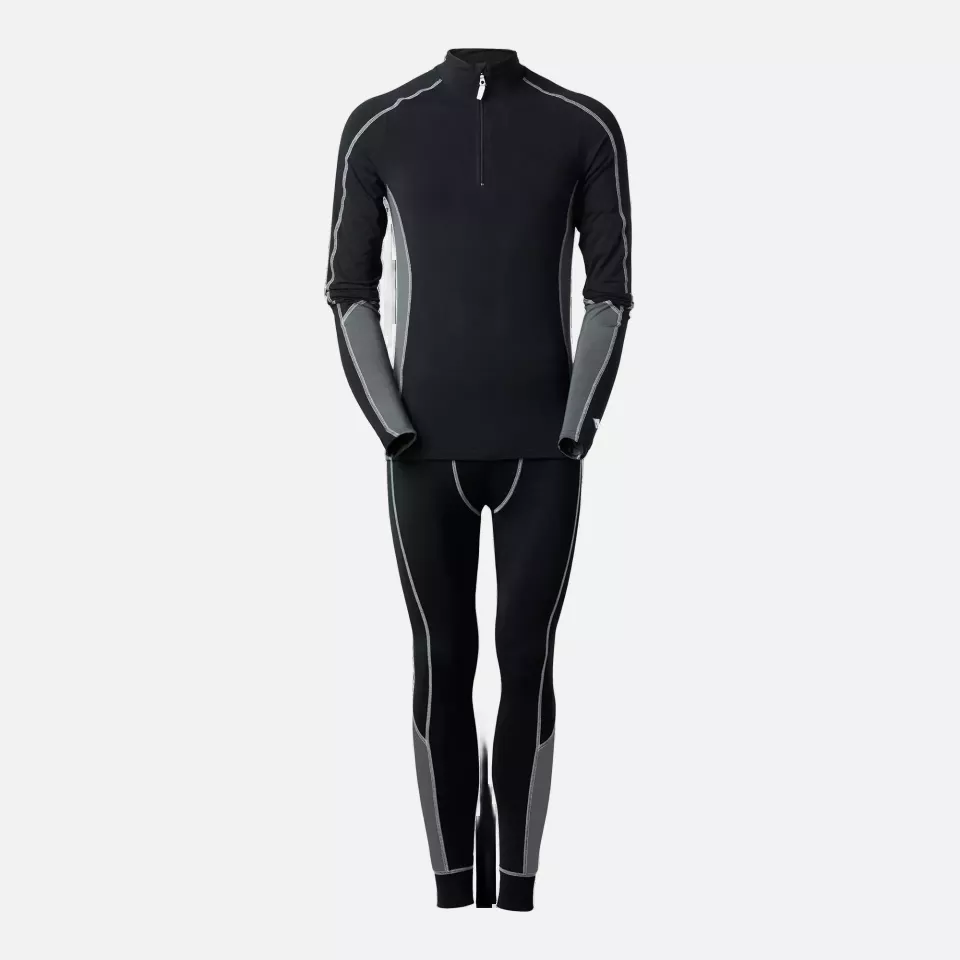 South West 1000399001, Whistler Underwear Set Zip-Neck, Black, image 1, gallery thumbnail
