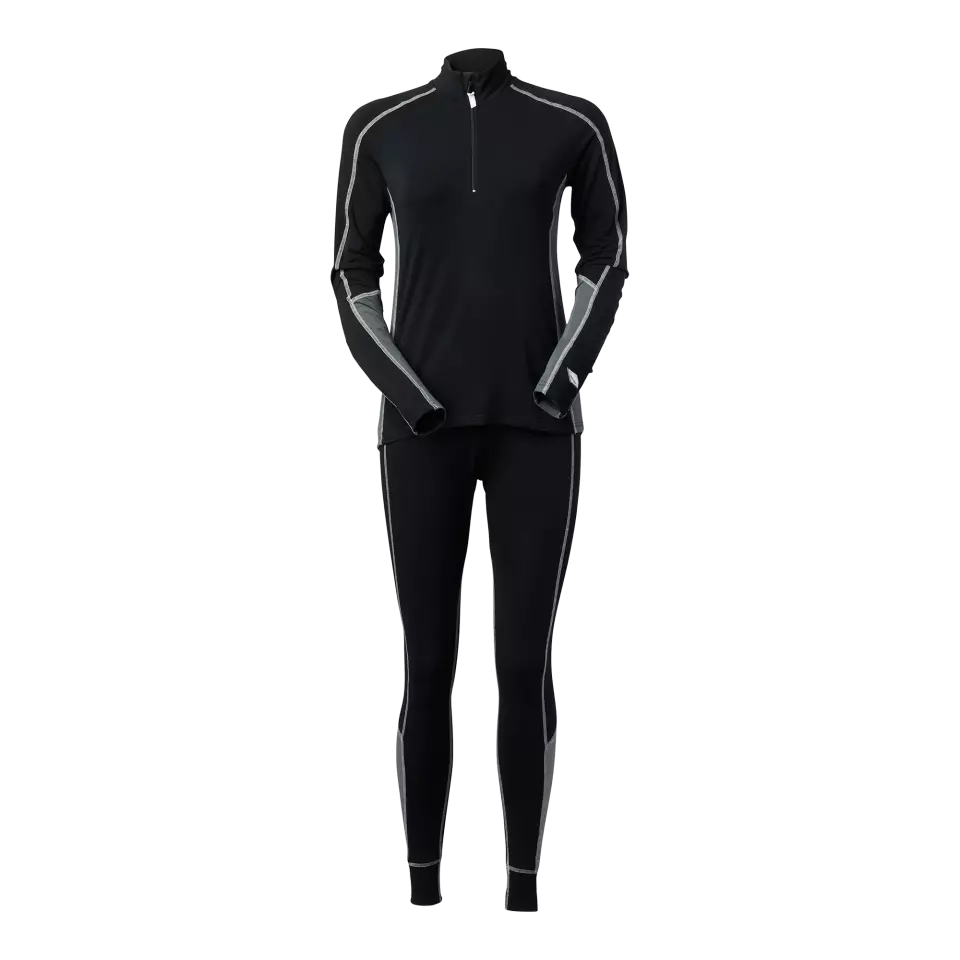 South West 1000400001, Whitney Underwear Set Zip-Neck, Black, image 1, gallery thumbnail