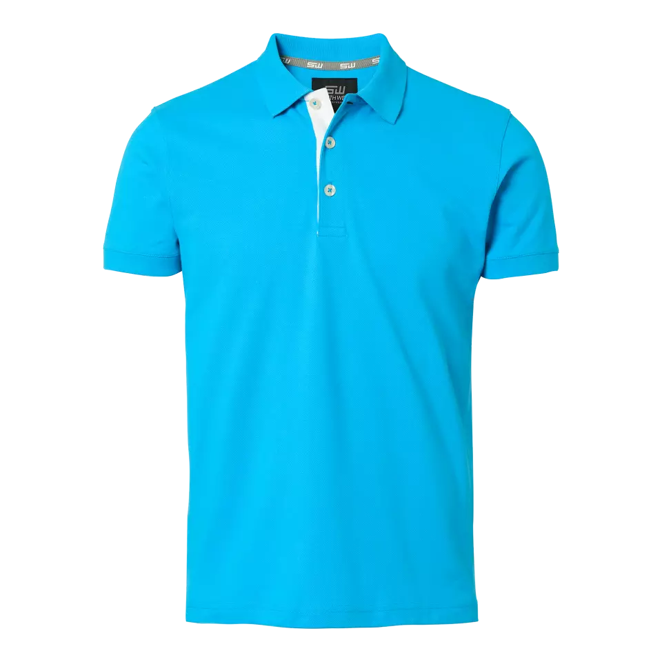 South West 1000207424, Morris Poloshirt, Aqua, image 1, gallery thumbnail