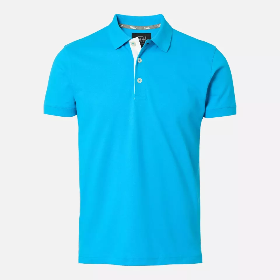 South West 1000207424, Morris Polo Shirt, Aqua, image 1, gallery thumbnail