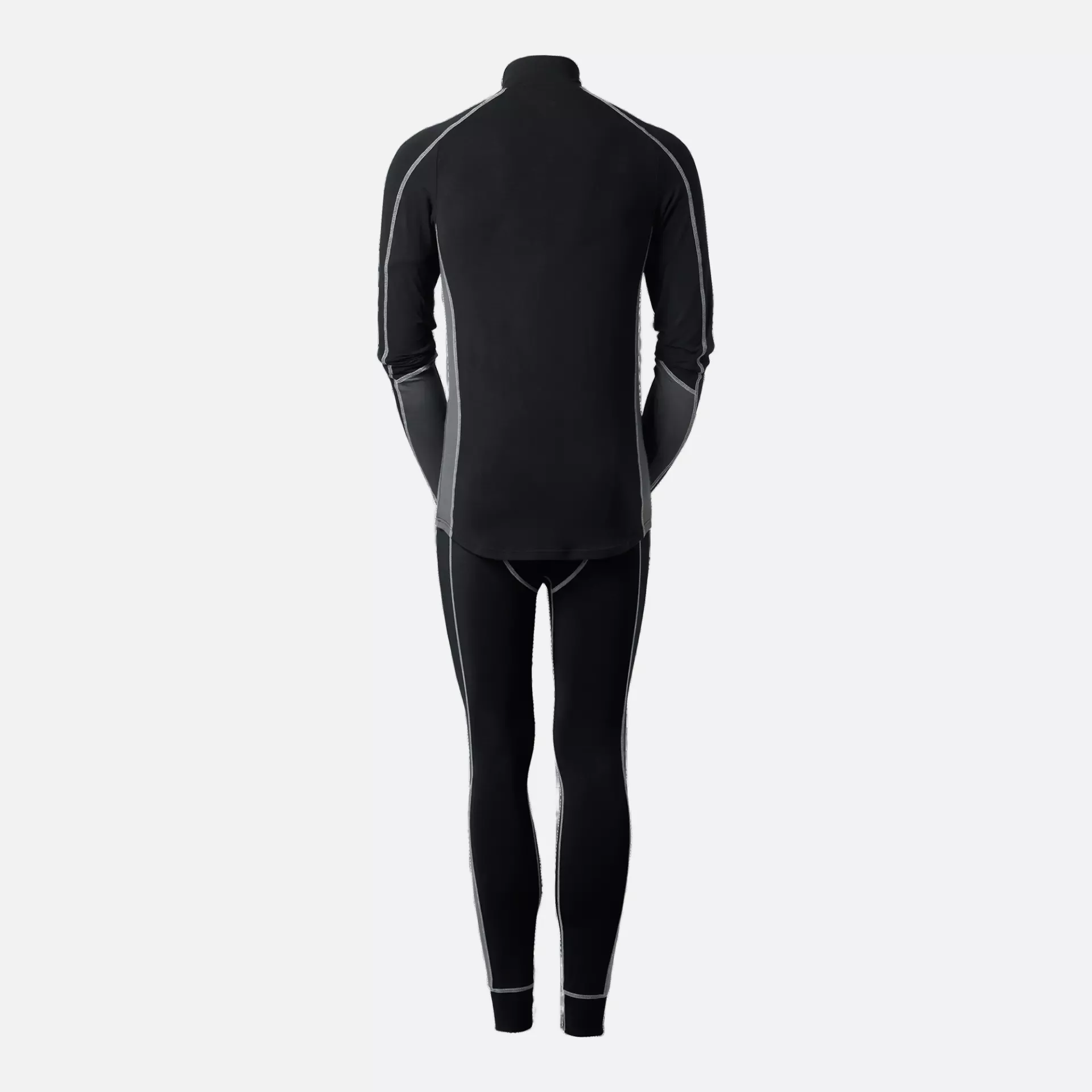 South West 1000399001, Whistler Underwear Set Zip-Neck, Black, image 2