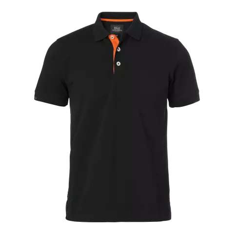 South West Weston Men's Polo Shirt, Black/Orange