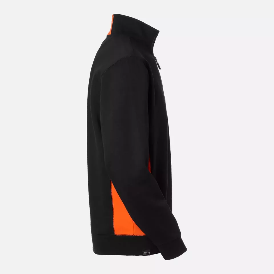 South West 1000230916, Webber Sweat Jacket, Black/Orange, image 3, gallery thumbnail