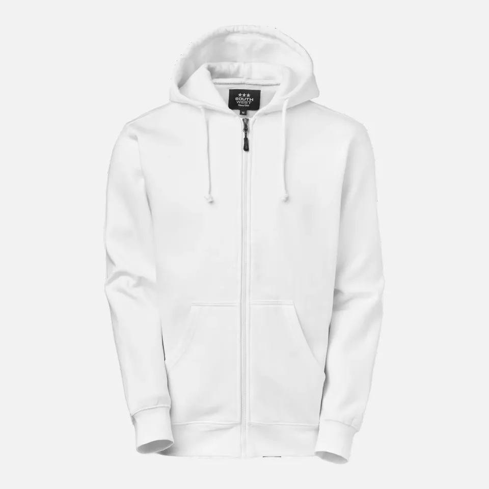 South West 1000221101, Parry Hooded Sweatshirt Full-Zip, White, image 1, gallery thumbnail