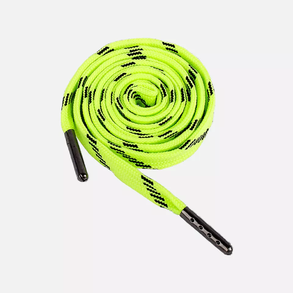 South West 1000955712, String Flat Fluorescent Shoelaces, Yellow/Black, image 1, gallery thumbnail