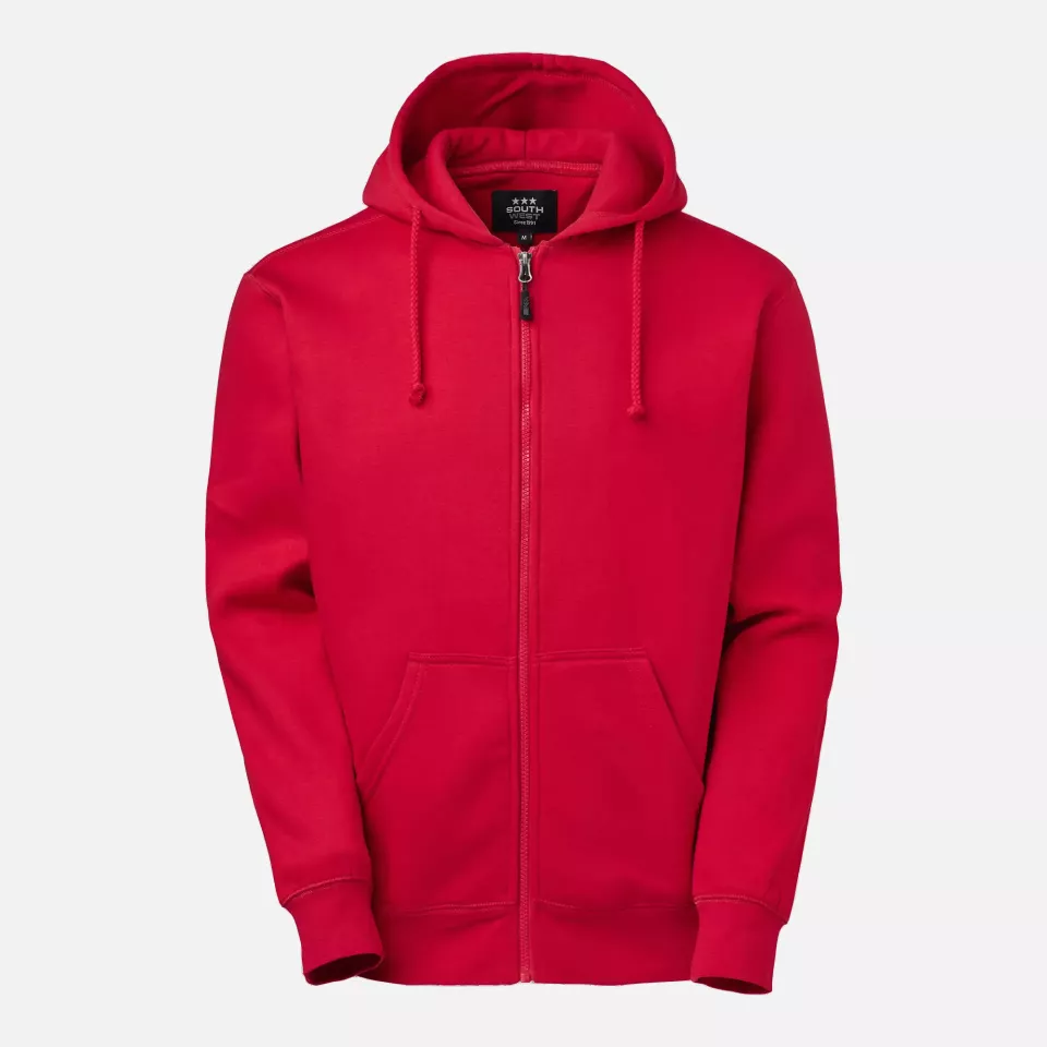 South West 1000221607, Parry Full-Zip Hooded Sweatshirt, Red, image 1, gallery thumbnail