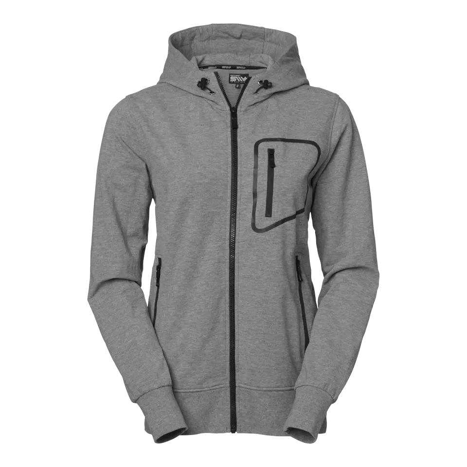 South West 1000238041, Mia Women's Sweat Jacket, Grey Melange, image 1, gallery thumbnail