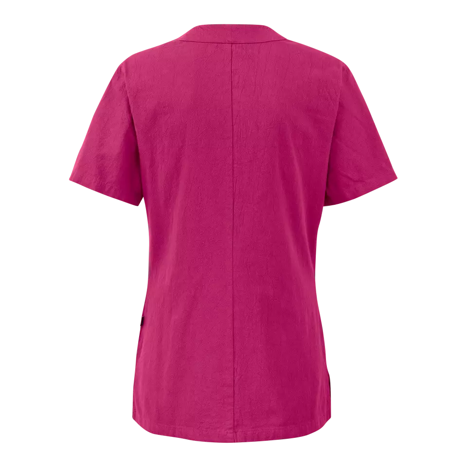 South West 1000426619, Carin Work Blouse Short Sleeve, Fuchsia, image 2, gallery thumbnail