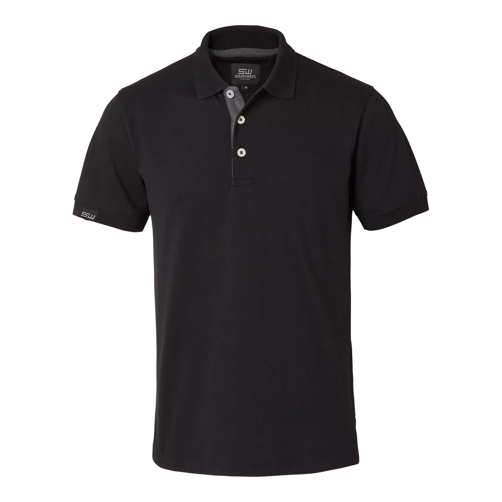 South West 1000213901, Weston Herren Poloshirt, Schwarz/Grau, image 1
