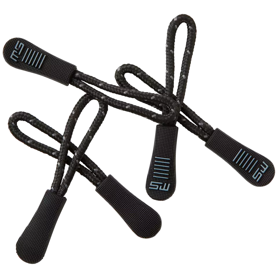 South West 1000954919, Zip Puller 5-Pack, Black/Reflective, image 1, gallery thumbnail