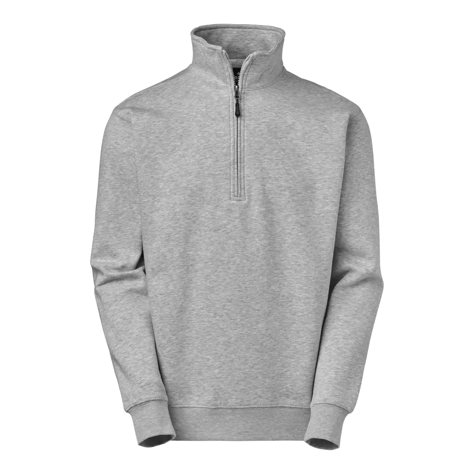 South West 1000223041, Stewart Work Sweatshirt Half-Zip, Grey Melange