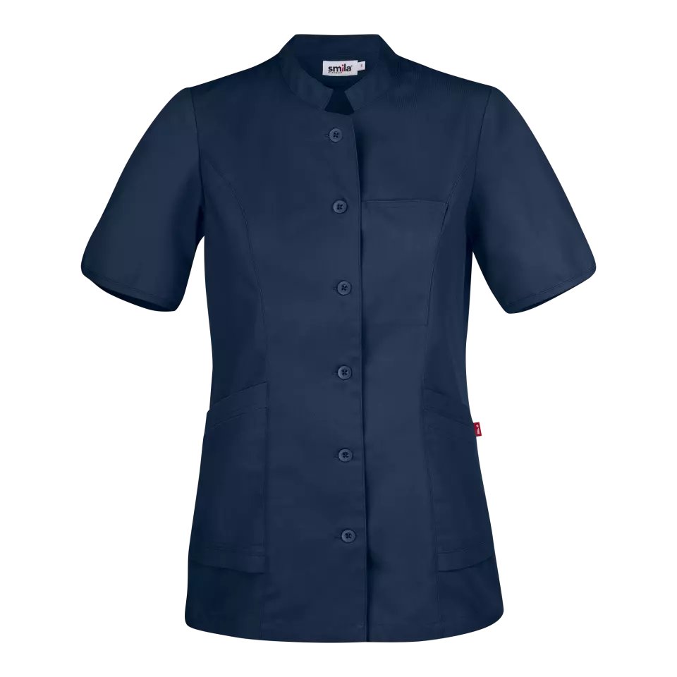 South West 1000413427, Aila Work Blouse Short Sleeve, Ocean Blue, image 1, gallery thumbnail