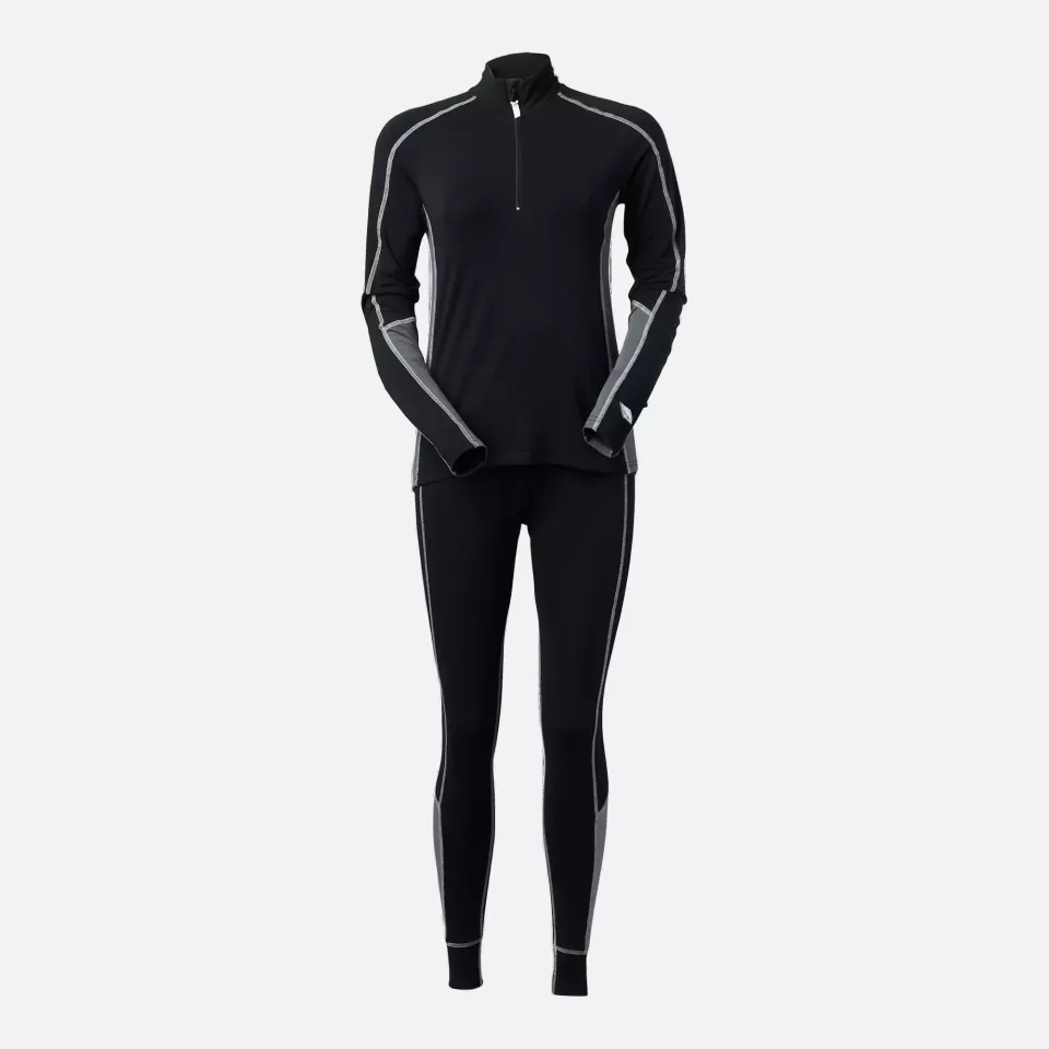 South West 1000400001, Whitney Underwear Set Zip-Neck, Black, image 1, gallery thumbnail