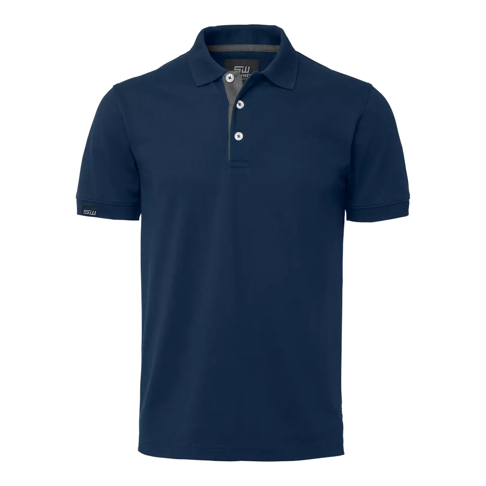 South West 1000213954, Weston Men's Polo Shirt, Navy/Grey, image 1, gallery thumbnail