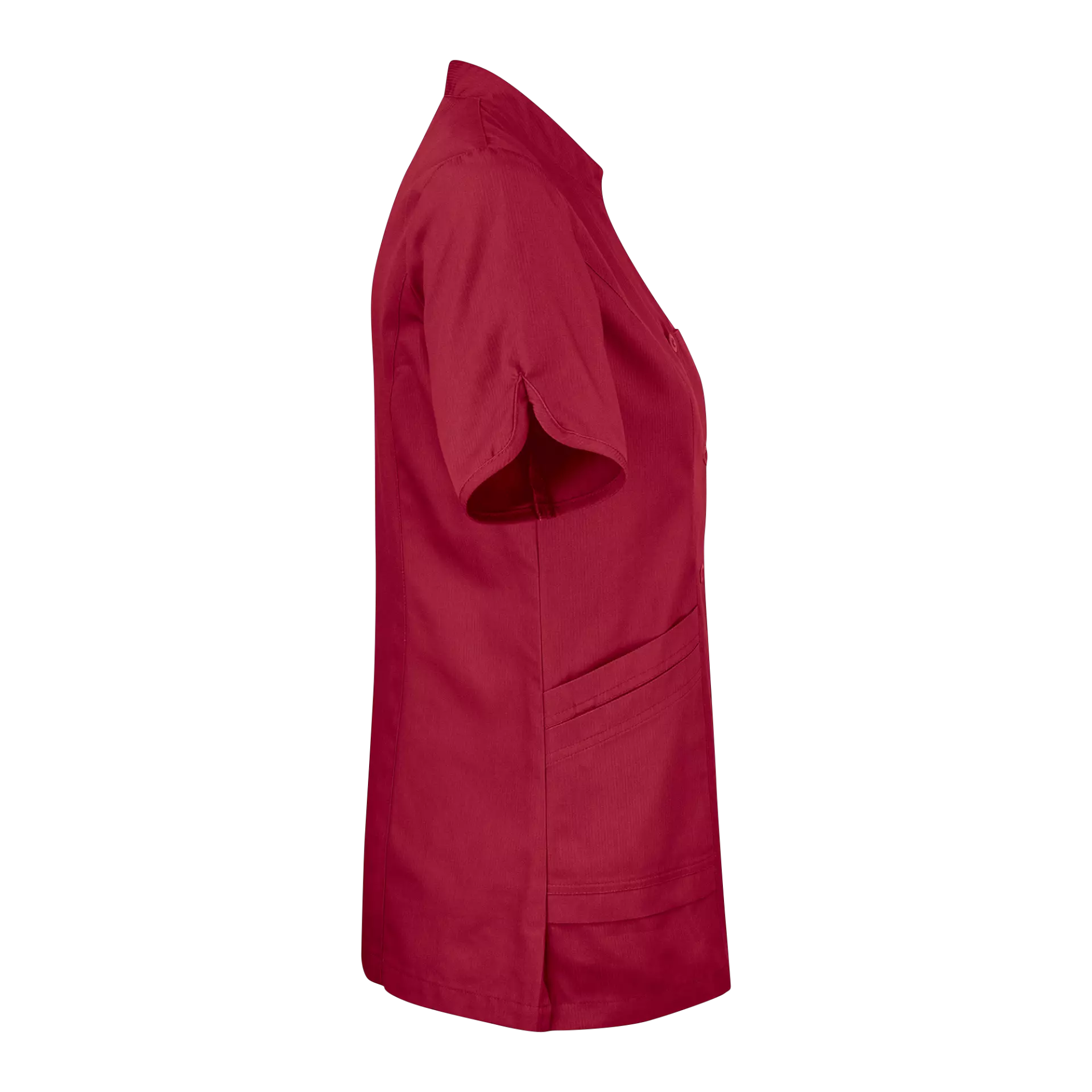 South West 1000413604, Aila Arbeitsbluse Kurzarm, Dunkelrot, image 3