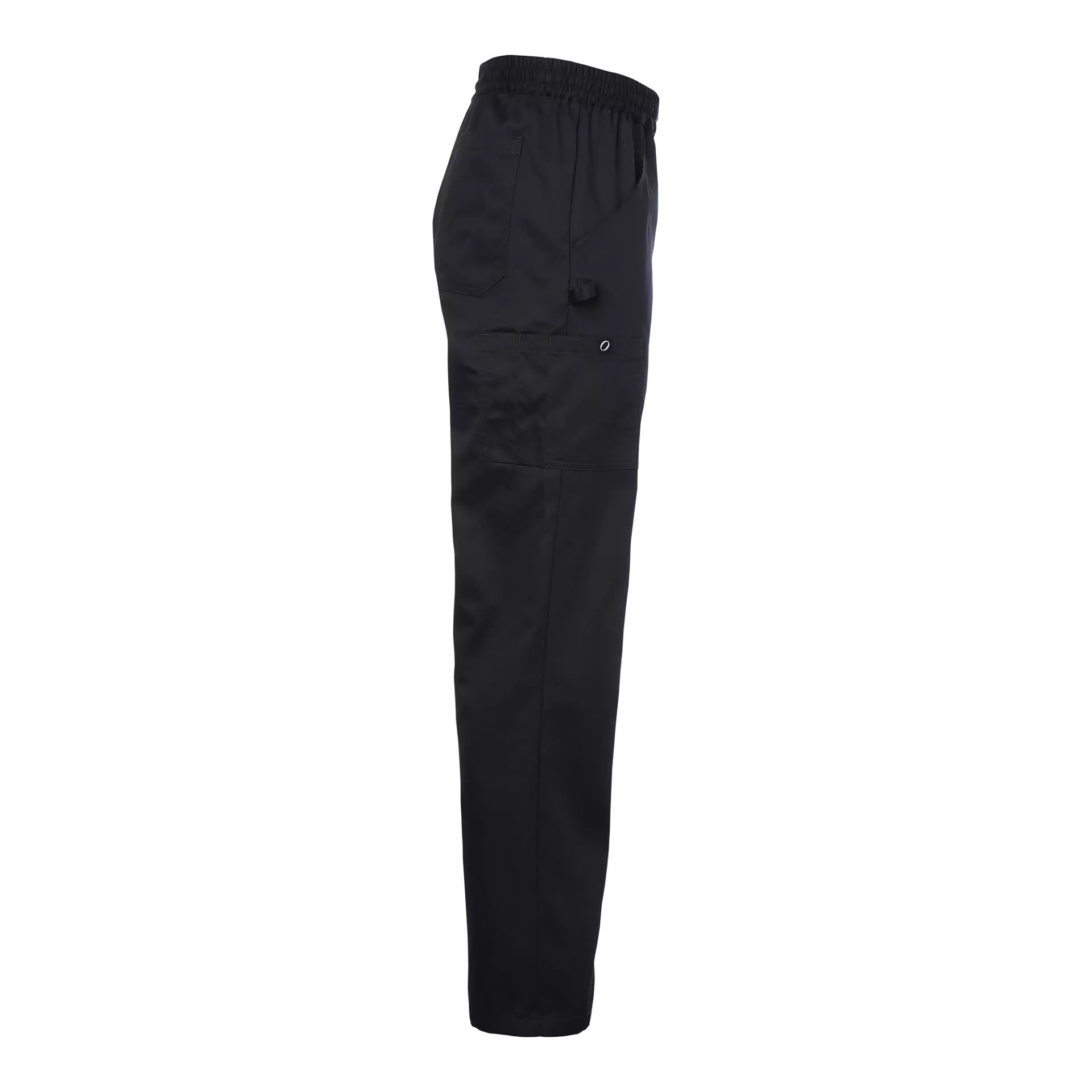 South West 1001776001, Emir Chefs Trousers Elastic Waist, Black, image 3