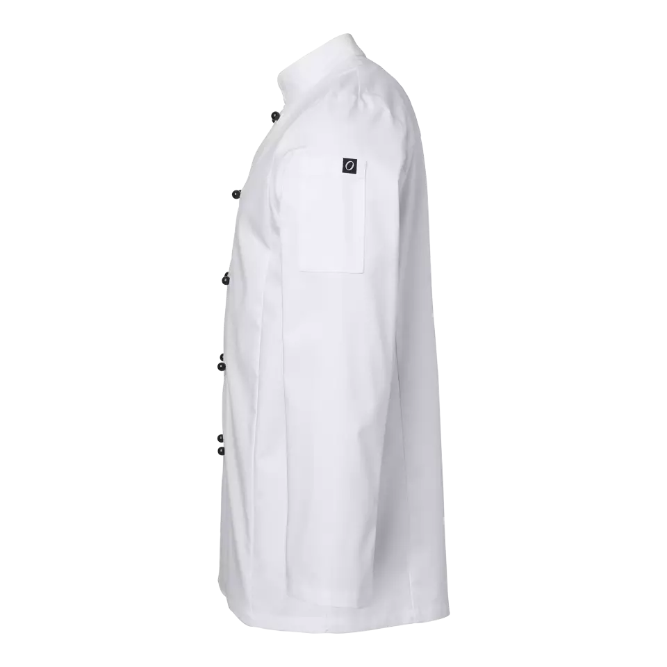 South West 1001774101, Elton Chefs Coat Long Sleeve, White, image 4, gallery thumbnail