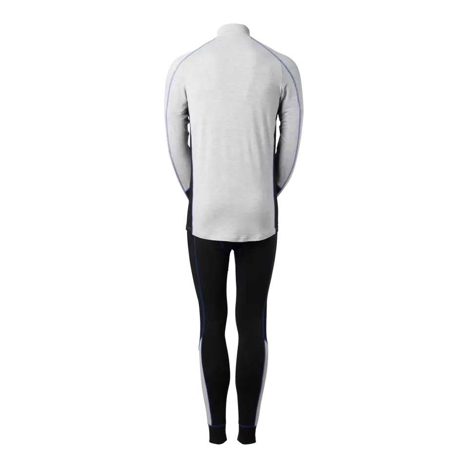 South West 1000399041, Whistler Underwear Set Zip-Neck, Grey Melange, image 2, gallery thumbnail