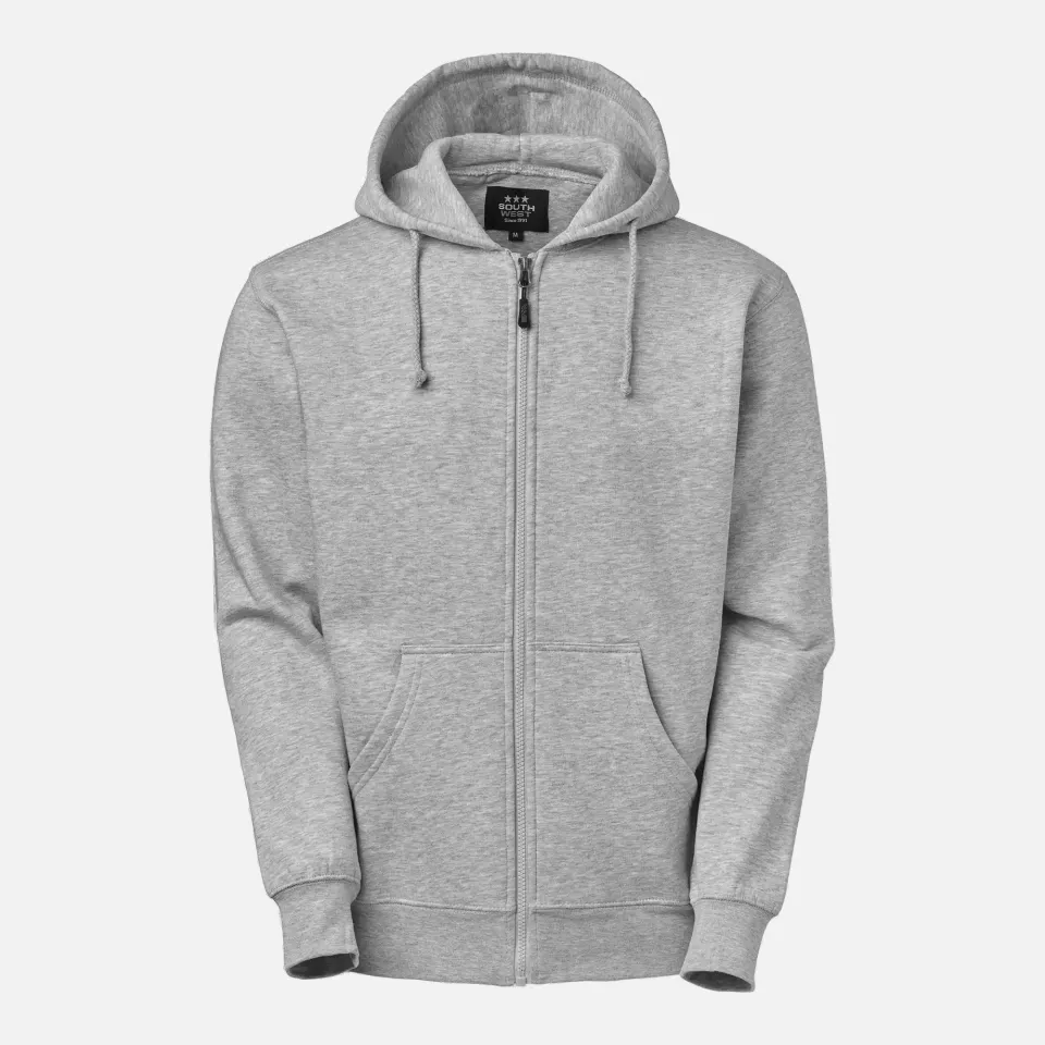 South West 1000221041, Parry Full-Zip Hooded Sweatshirt, Grey Melange, image 1, gallery thumbnail