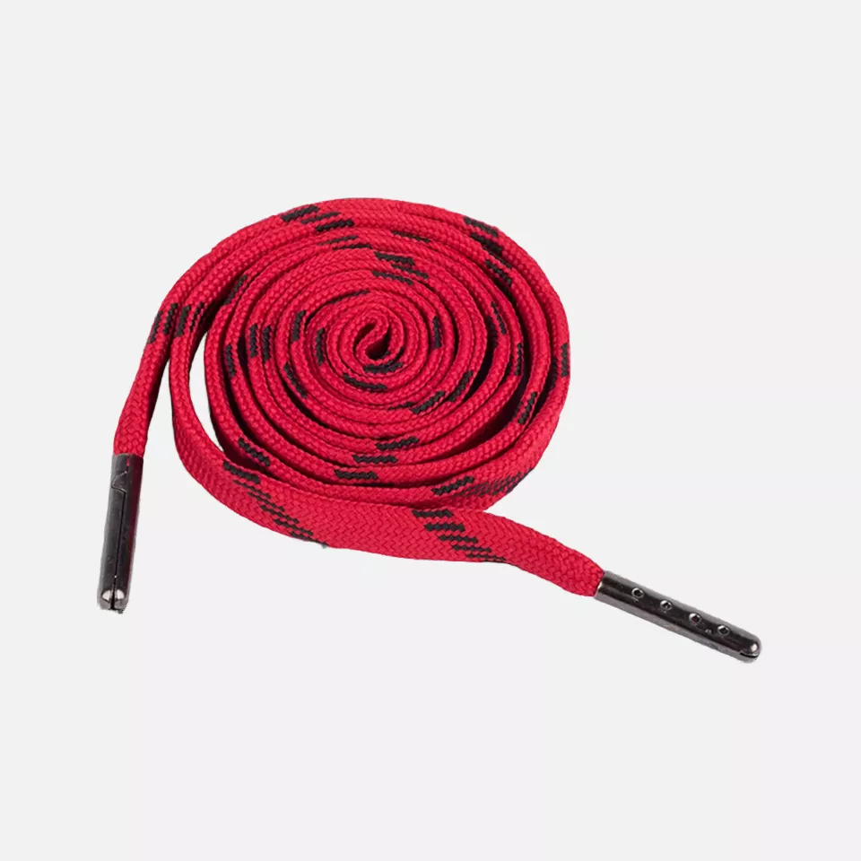 South West 1000955607, Flat Two-Tone Shoelaces, Red/Black, image 1, gallery thumbnail