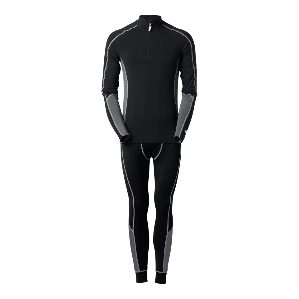 South West 1000399001, Whistler Underwear Set Zip-Neck, Black, image 1, gallery thumbnail