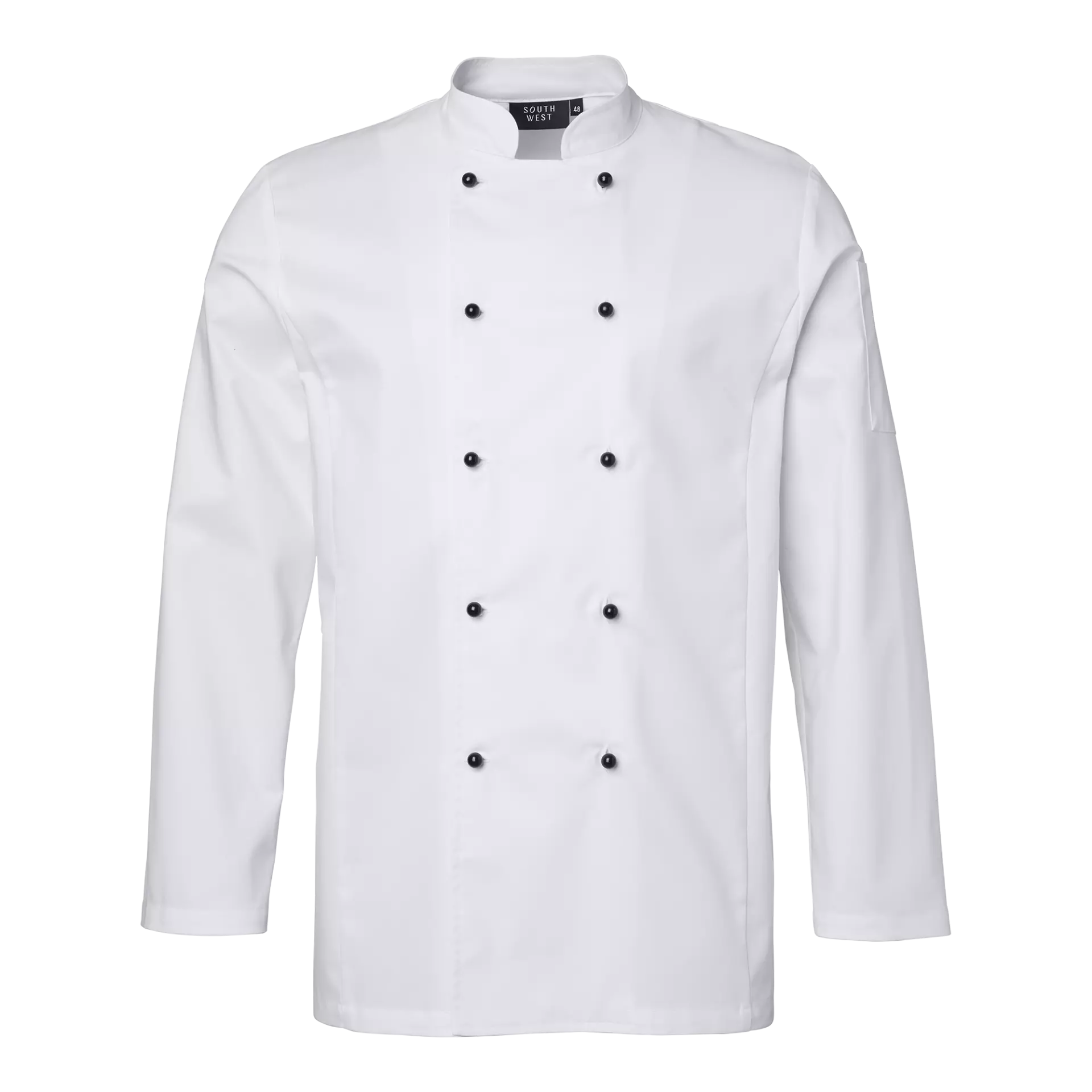 South West 1001774101, Elton Chefs Coat Long Sleeve, White, image 1