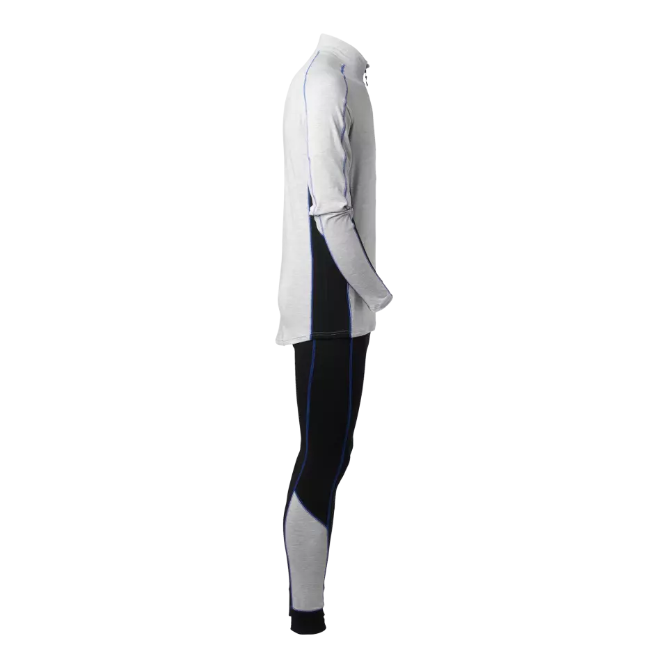 South West 1000399041, Whistler Underwear Set Zip-Neck, Grey Melange, image 3, gallery thumbnail