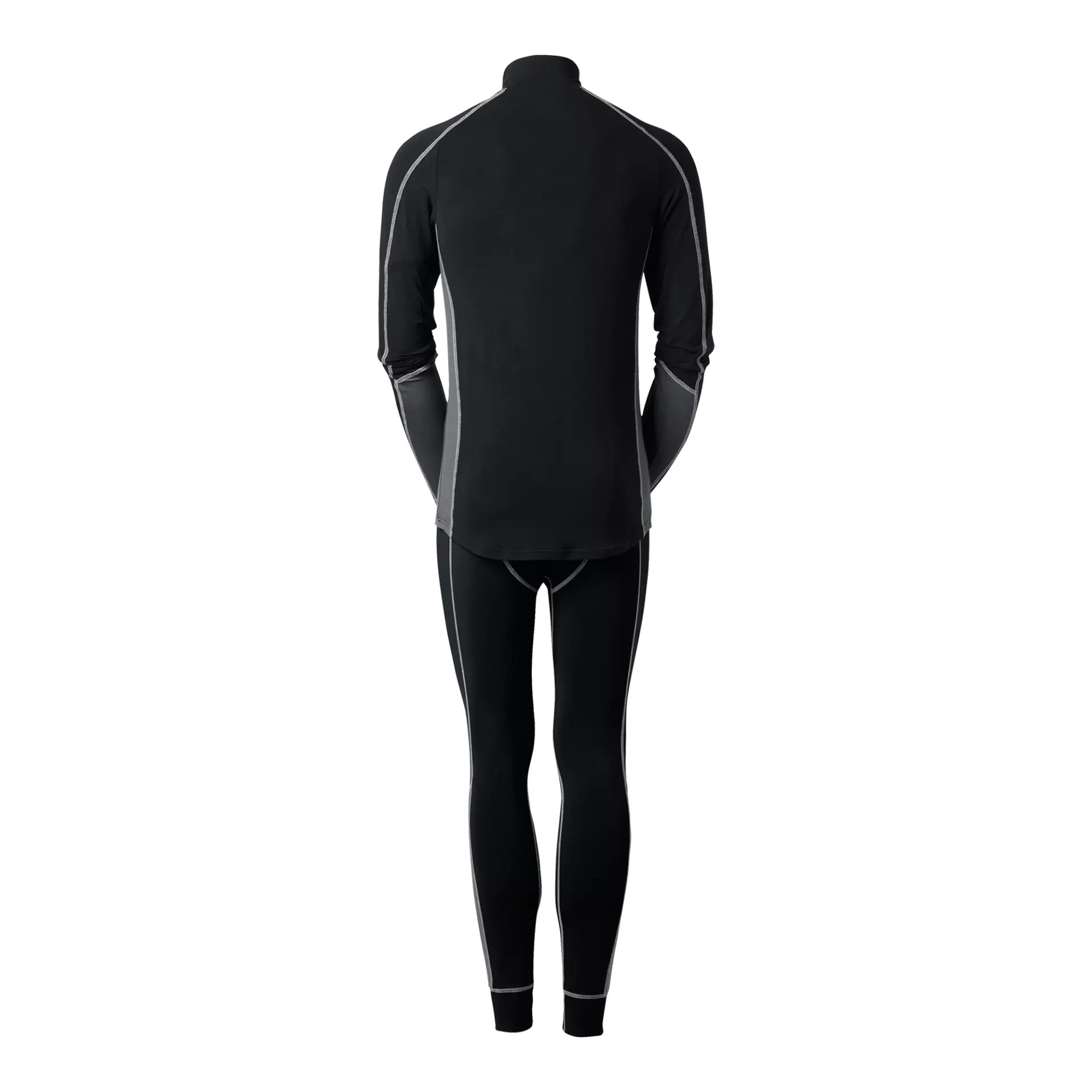 South West 1000399001, Whistler Underwear Set Zip-Neck, Black, image 2