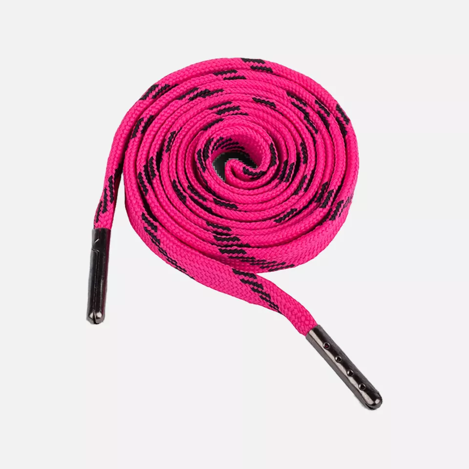 South West 1000955658, Flat Two-Tone Shoelaces, Cerise/Black, image 1, gallery thumbnail