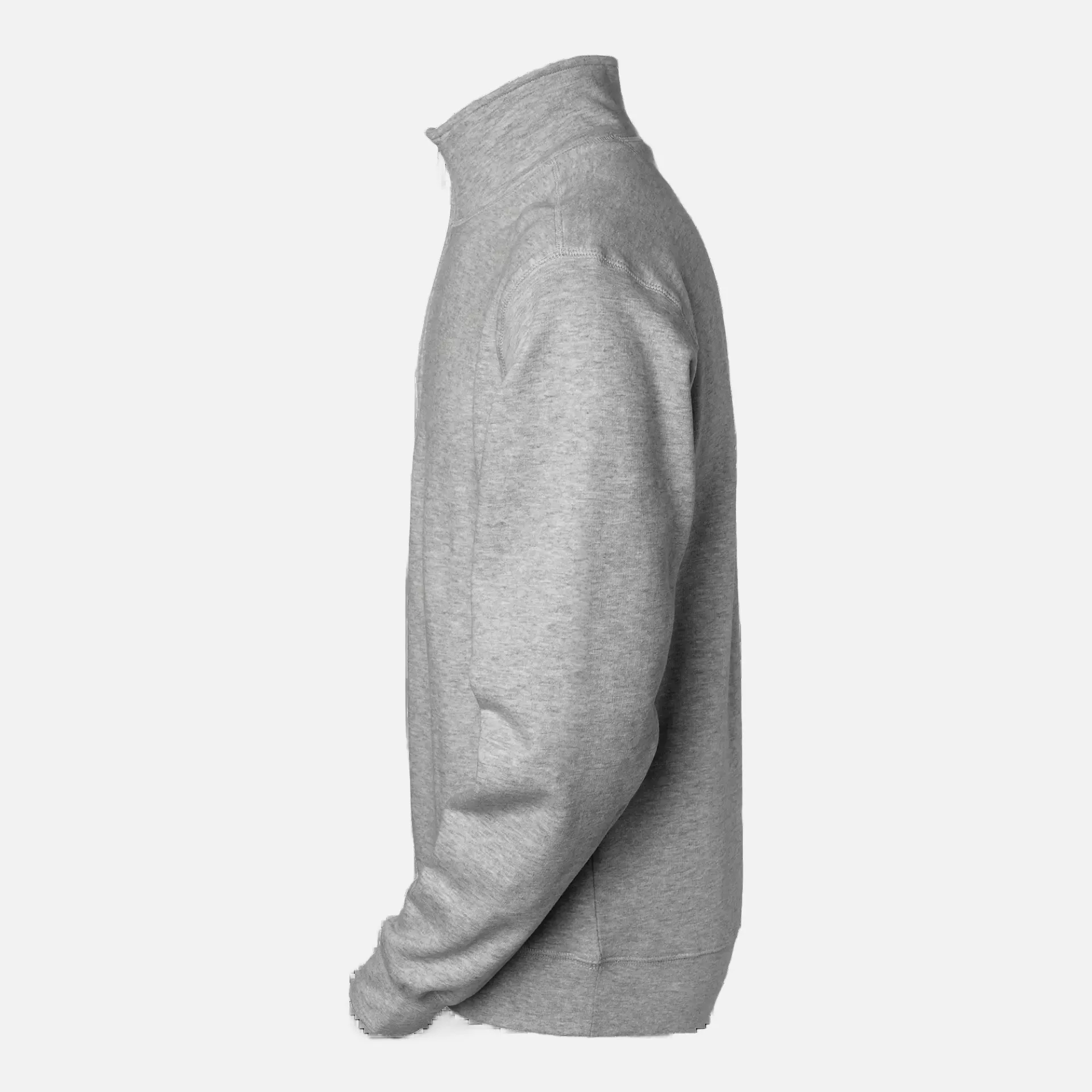 South West 1000223041, Stewart Work Sweatshirt Half-Zip, Grey Melange, image 4