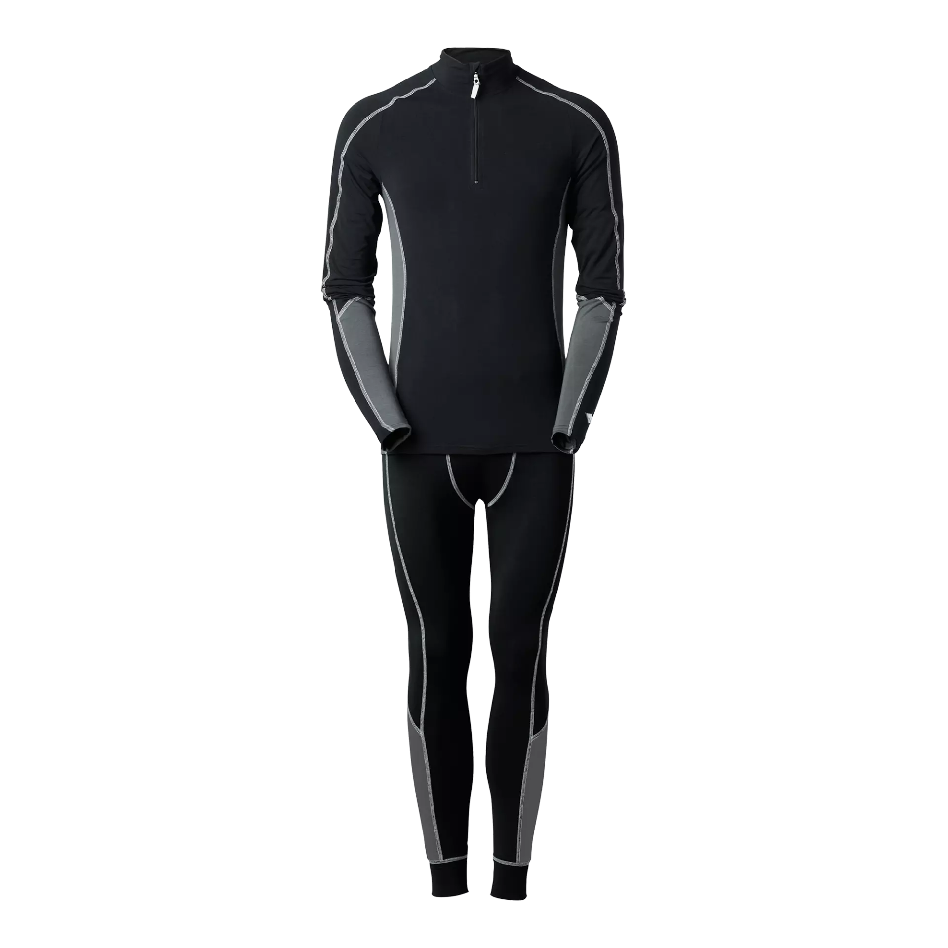 South West 1000399001, Whistler Underwear Set Zip-Neck, Black, image 1