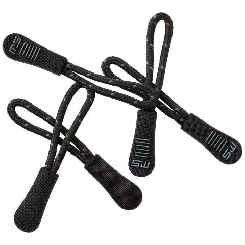 1000954919, South West Zip Puller 5-Pack, Black/Reflective