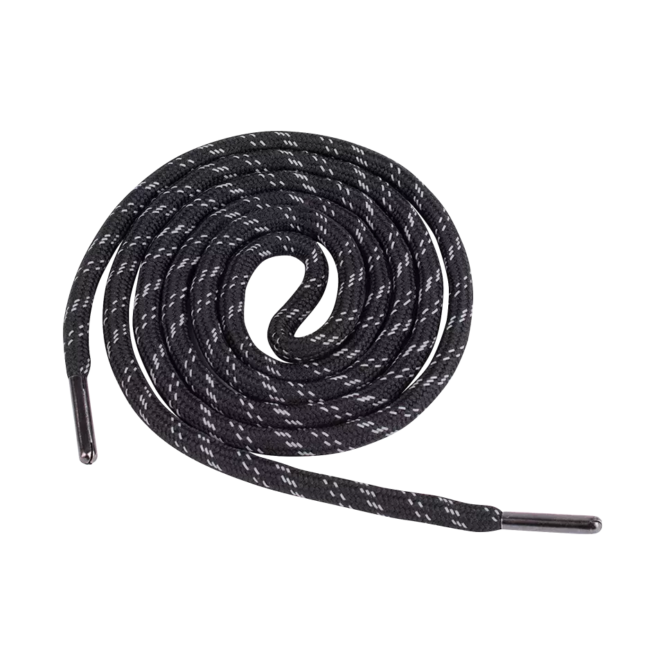 South West 1000957001, Reflex Round Shoelaces, Black, image 1, gallery thumbnail