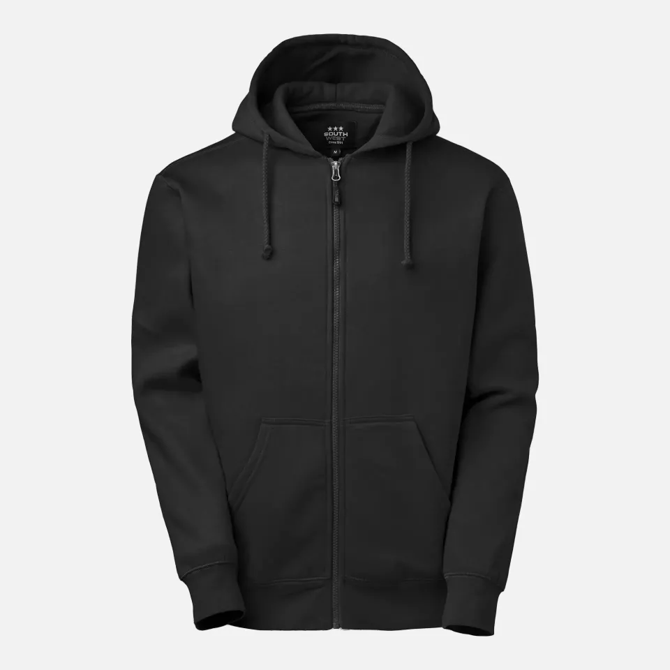 South West 1000221001, Parry Full-Zip Hooded Sweatshirt, Black, image 1, gallery thumbnail