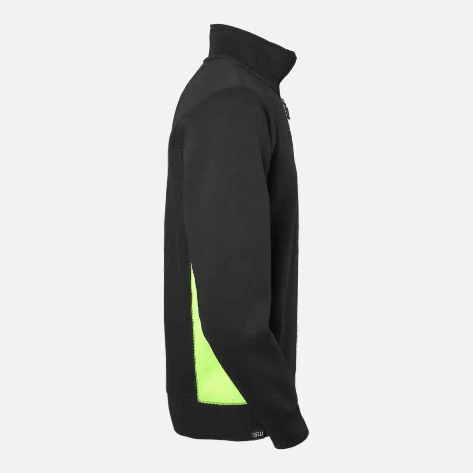South West 1000230912, Webber Sweat Jacket, Black/Yellow, image 3, gallery thumbnail