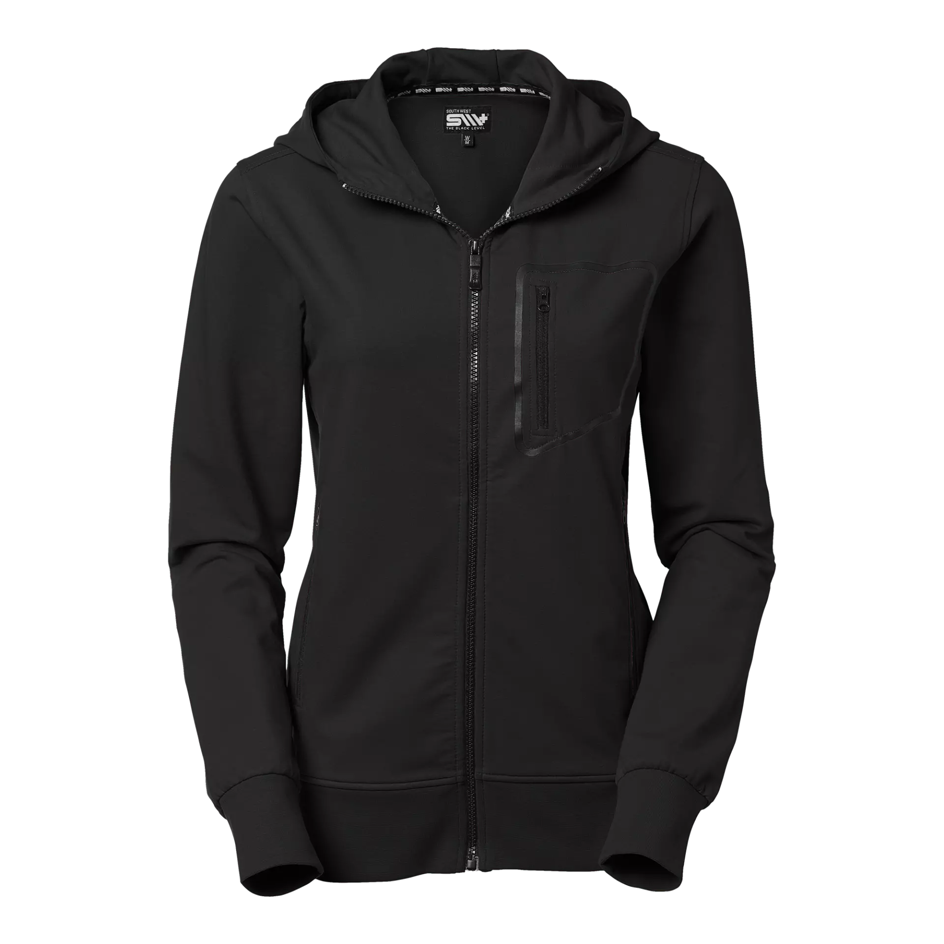 South West 1000238001, Mia Women's Sweat Jacket, Black
