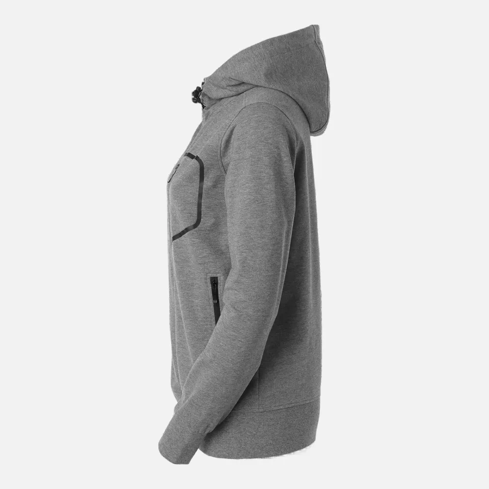 South West 1000238041, Mia Women's Sweat Jacket, Grey Melange, image 4, gallery thumbnail