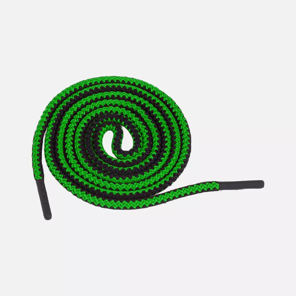 South West 1000956307, String Round Shoelaces, Green/Black, image 1, gallery thumbnail