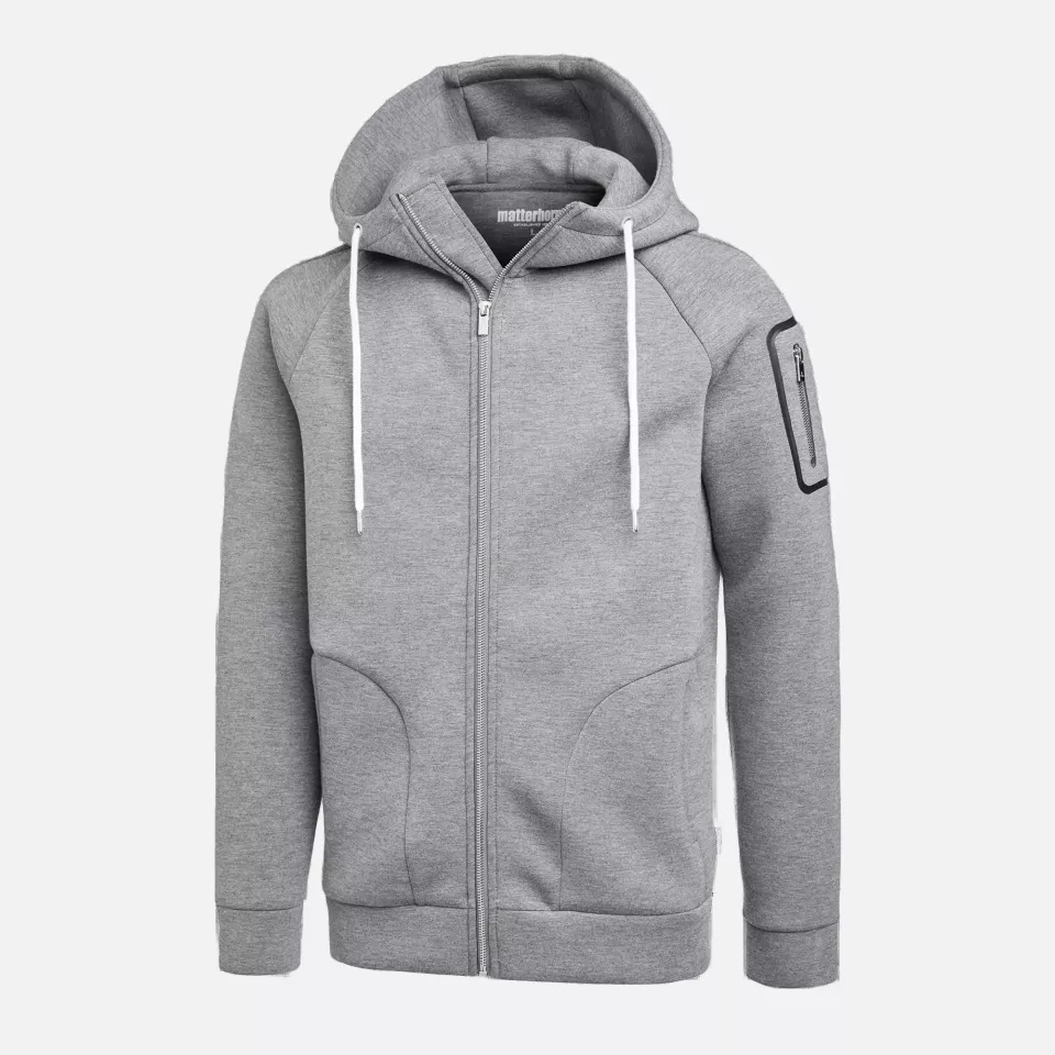 Matterhorn 1000816041, Paccard Full-Zip Hoodie, Grey Melange, image 1, gallery thumbnail