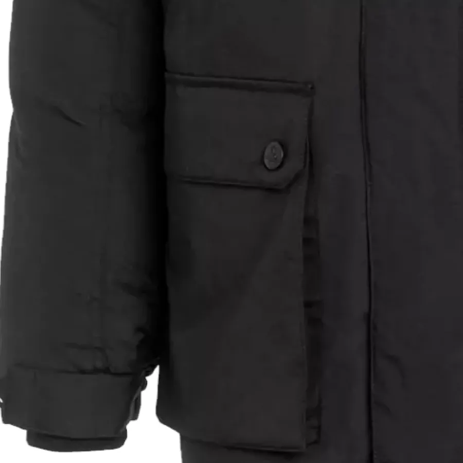 **Klettverschluss-Bündchen** bieten einen passgenauen, verstellbaren Sitz, der Wärme und Komfort einschließt.