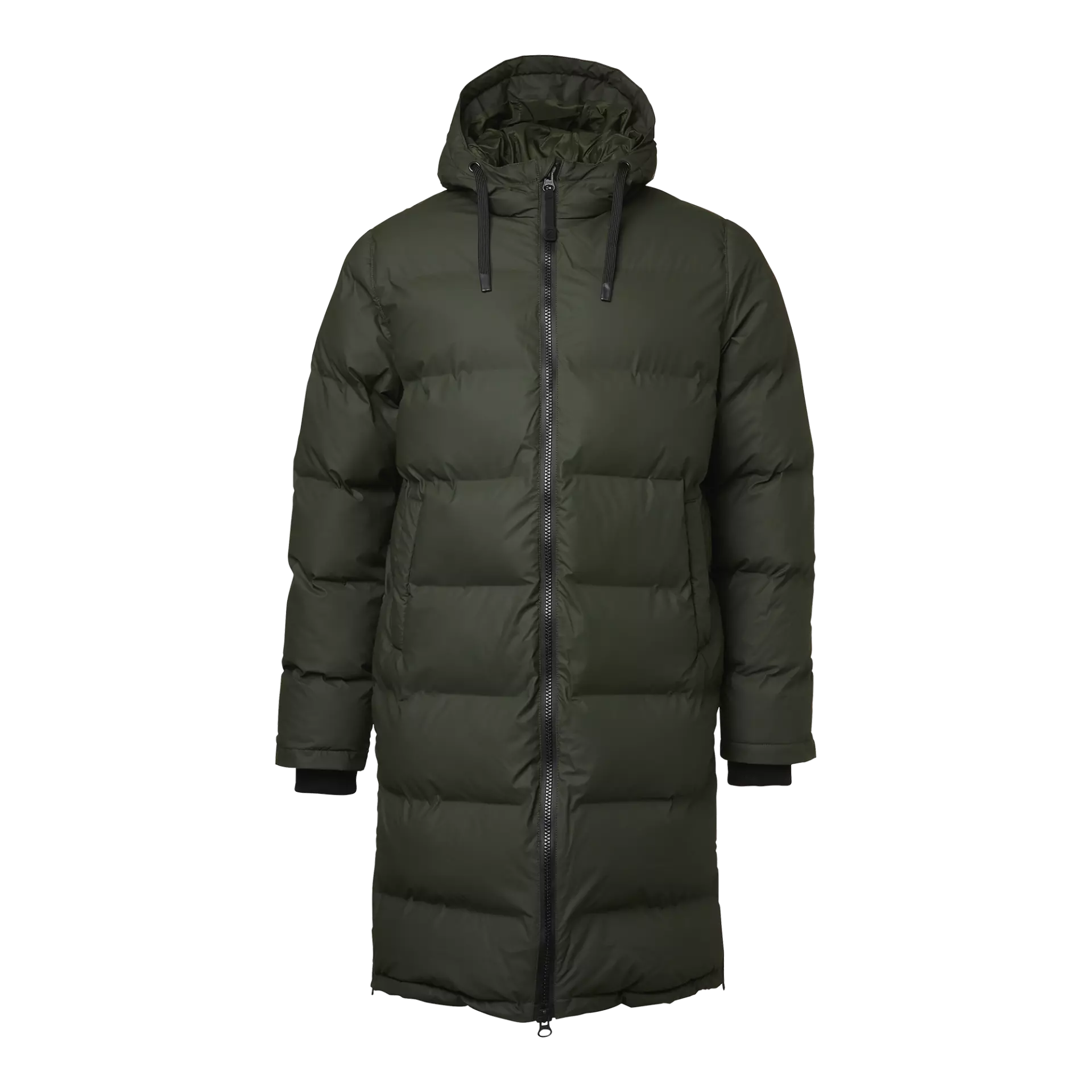 Matterhorn 1001866303, Shanna Lång vadderad kappa med huva, mörk oliv, image 1