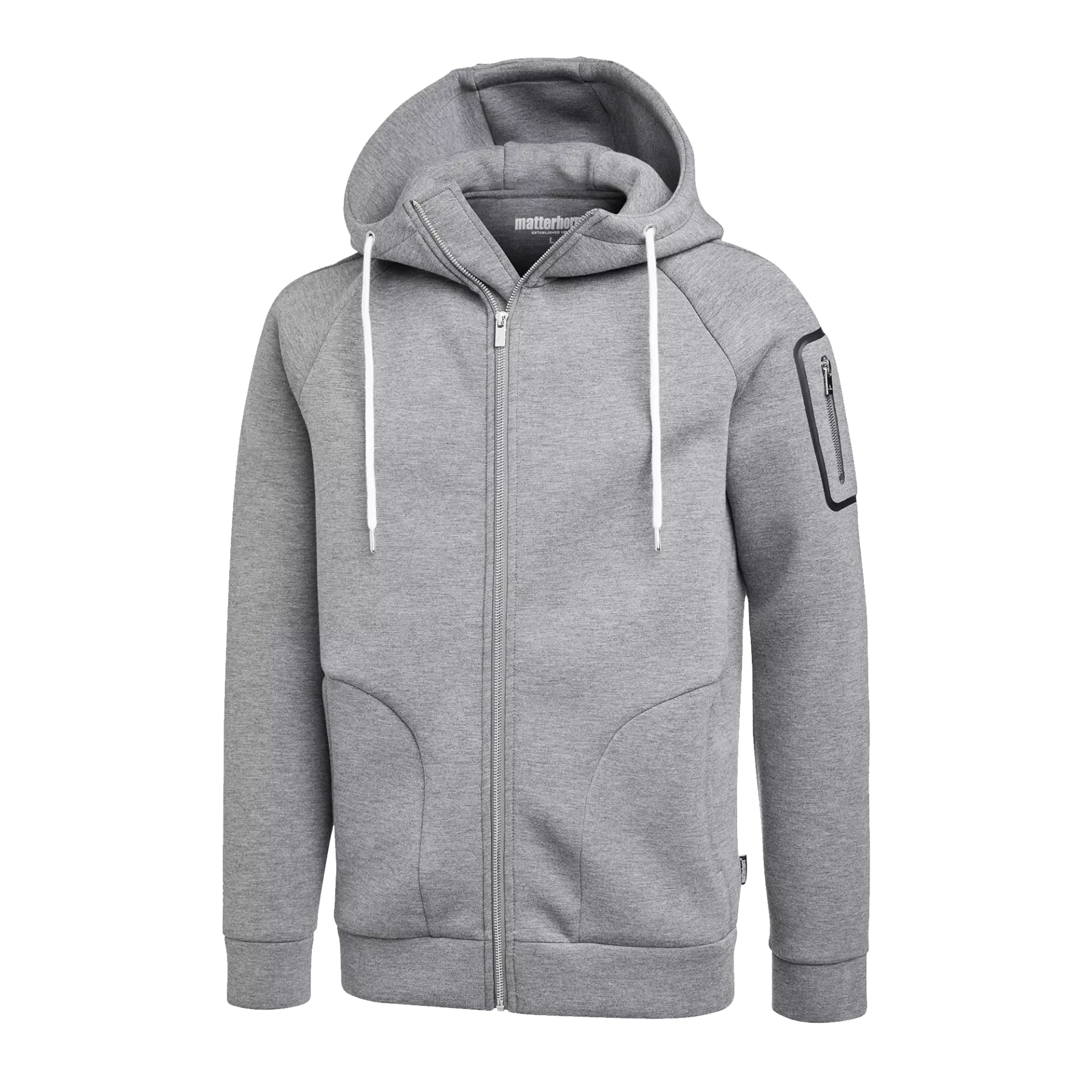 Matterhorn 1000816041, Paccard Full-Zip Hoodie, Grey Melange