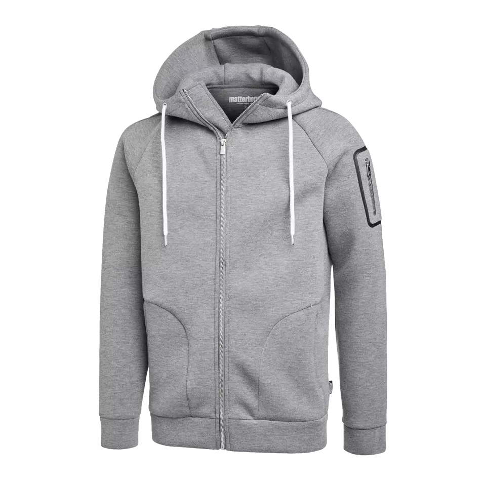 Matterhorn 1000816041, Paccard Full-Zip Hoodie, Grey Melange